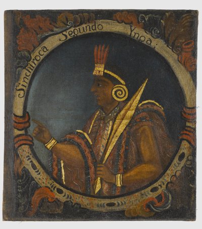 Sinchi Roca, segundo rey inca, mediados del siglo XVIII de Peruvian School